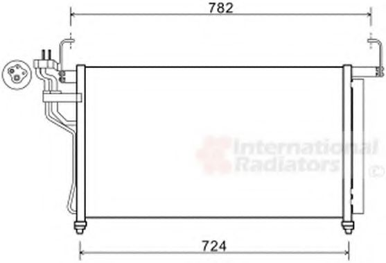Радиатор кондиционера VAN WEZEL 82005315