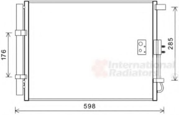 Радиатор кондиционера VAN WEZEL 82005373