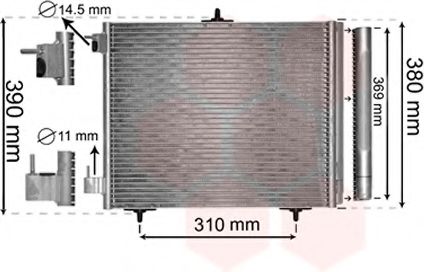 Радиатор кондиционера VAN WEZEL 40005295