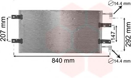 Радиатор кондиционера VAN WEZEL 43005314 Радиатор кондиционера VAN WEZEL 43005314