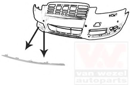 Накладка бампера VAG 4F0 853 066 A 2ZZ