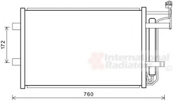 Радиатор кондиционера VAN WEZEL 27005252 Радиатор кондиционера VAN WEZEL 27005252
