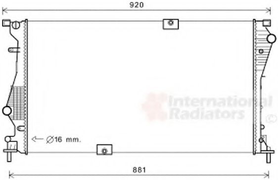 Радиатор охлаждения двигателя VAN WEZEL 43002601 Радиатор охлаждения двигателя VAN WEZEL 43002601