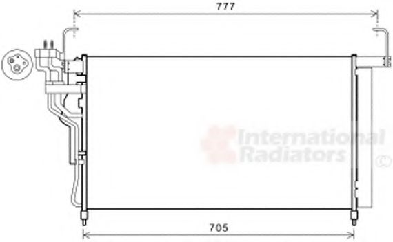 Радиатор кондиционера VAN WEZEL 82005347 Радиатор кондиционера VAN WEZEL 82005347
