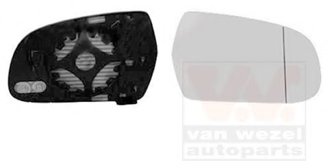 Стекло наружного зеркала VAN WEZEL 0338838