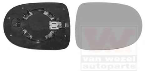 Стекло наружного зеркала VAN WEZEL 4372838