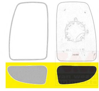 Стекло наружного зеркала VAN WEZEL 3799833