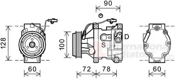 Компрессор кондиционера MAZDA F15161K00A