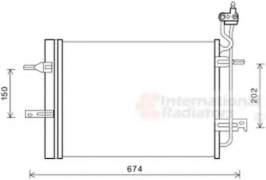 Радиатор кондиционера VAN WEZEL 37005620 Радиатор кондиционера VAN WEZEL 37005620