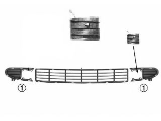 Решетка переднего бампера VAG 7M0854703B01C