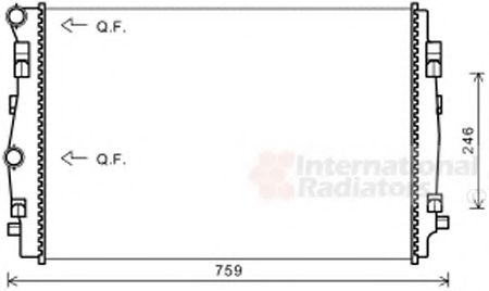 Радиатор охлаждения двигателя VAN WEZEL 58002344 Радиатор охлаждения двигателя VAN WEZEL 58002344