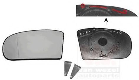 Стекло наружного зеркала VAN WEZEL 3032837