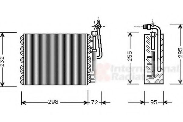 Испаритель кондиционера vanwezel 0100V008