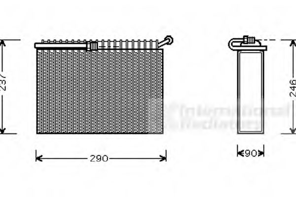 Испаритель кондиционера vanwezel 0100V022