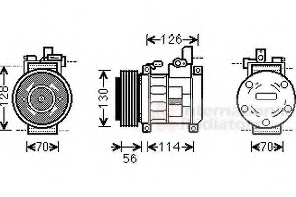 Компрессор кондиционера vanwezel 0700K062