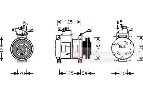 Компрессор кондиционера vanwezel 0700K074