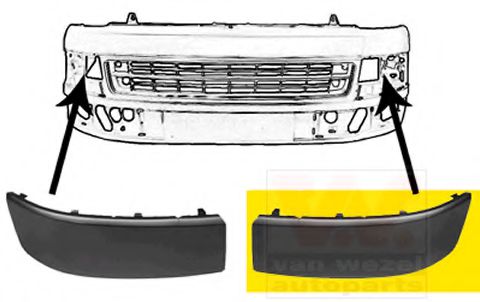 Облицовка бампера VAN WEZEL 5790583