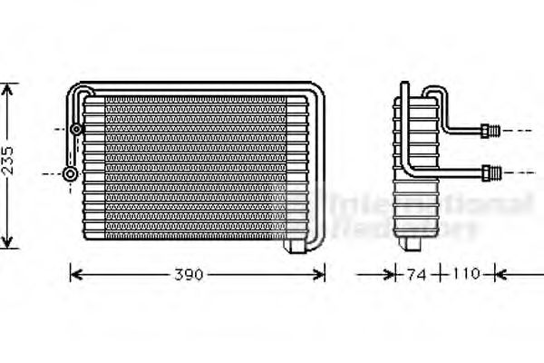 Испаритель кондиционера vanwezel 1700V021