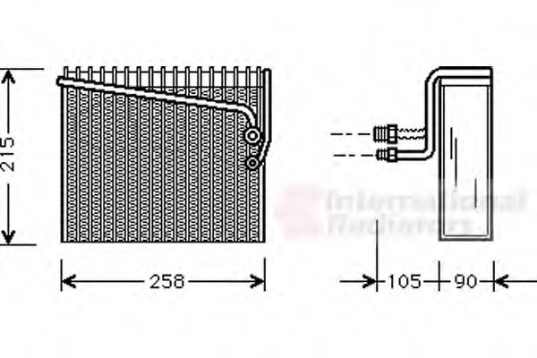 Испаритель кондиционера vanwezel 1700V072