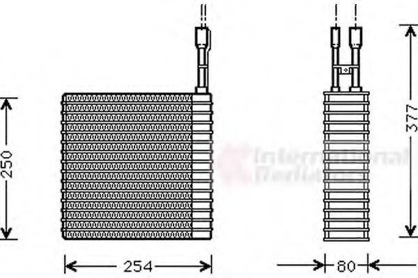 Испаритель кондиционера vanwezel 2100V031