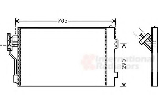 Радиатор кондиционера VAN WEZEL 30005352