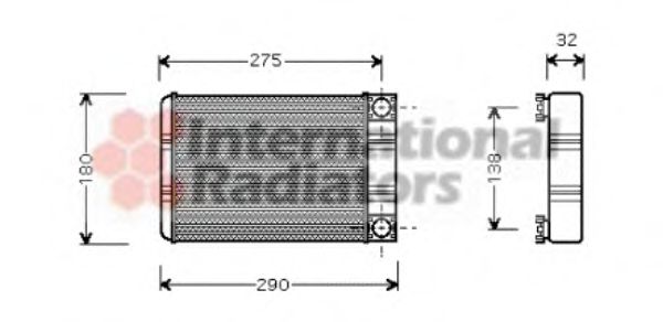 Радиатор печки VAN WEZEL 30006312