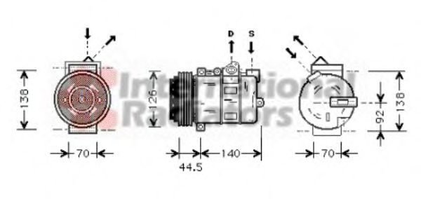 Компрессор кондиционера VAN WEZEL 3000K277