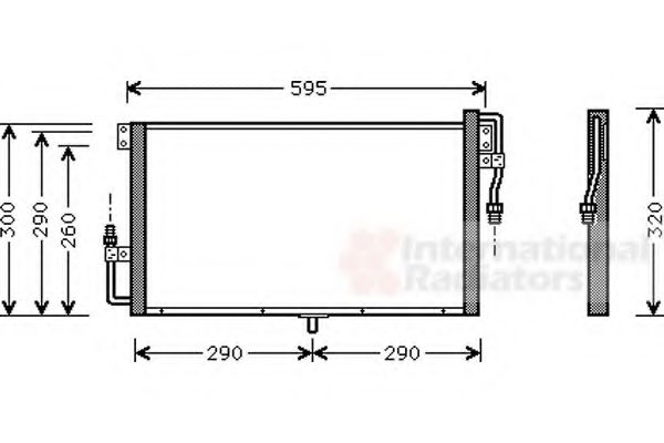 Радиатор кондиционера vanwezel 37005268