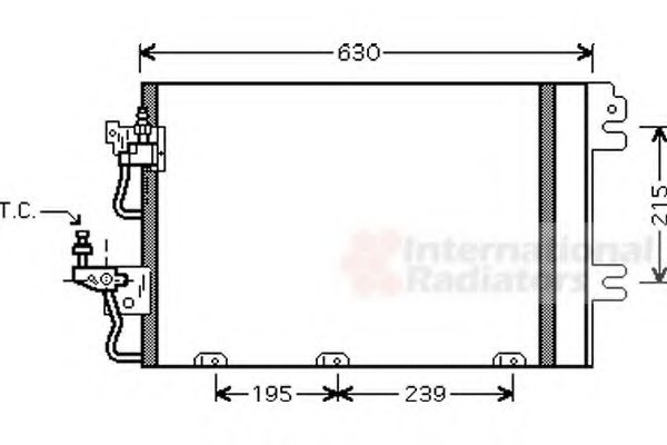 Радиатор кондиционера VAN WEZEL 37005366