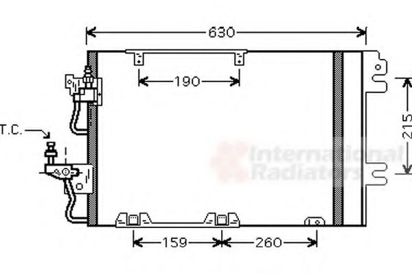 Радиатор кондиционера VAN WEZEL 37005367