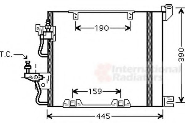 Радиатор кондиционера VAN WEZEL 37005368
