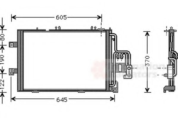 Радиатор кондиционера VAN WEZEL 37005369