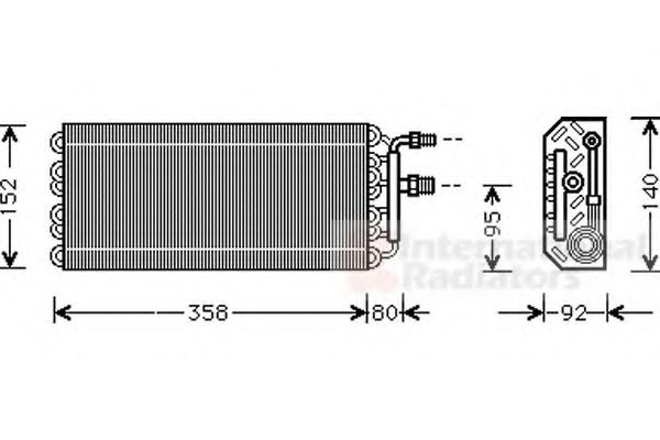 Испаритель кондиционера vanwezel 3700V049