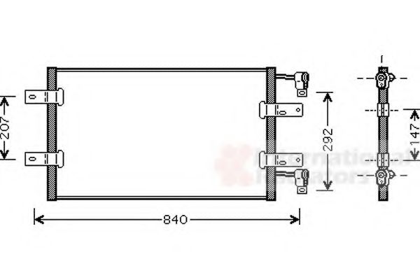 Радиатор кондиционера VAN WEZEL 43005314