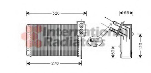 Радиатор печки VAN WEZEL 43006099