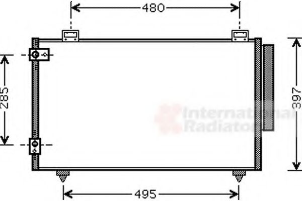 Радиатор кондиционера VAN WEZEL 53005286