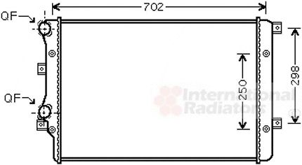 Радиатор охлаждения двигателя VAN WEZEL 58002206