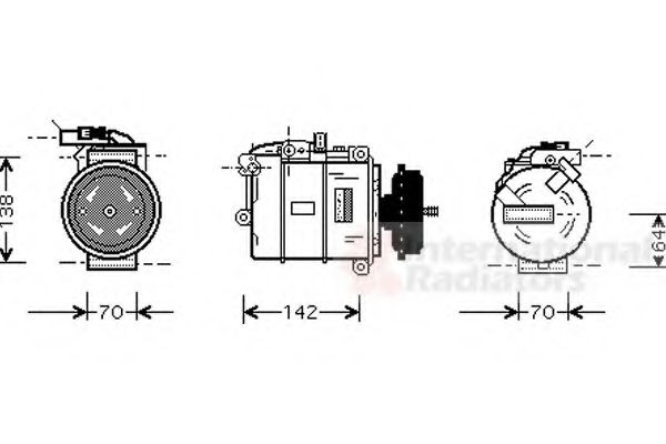 Компрессор кондиционера VAN WEZEL 5800K087