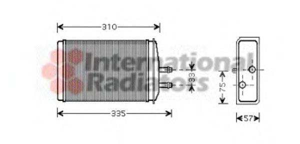 Радиатор печки VAN WEZEL 76006016