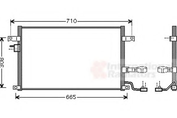 Радиатор кондиционера VAN WEZEL 81005056