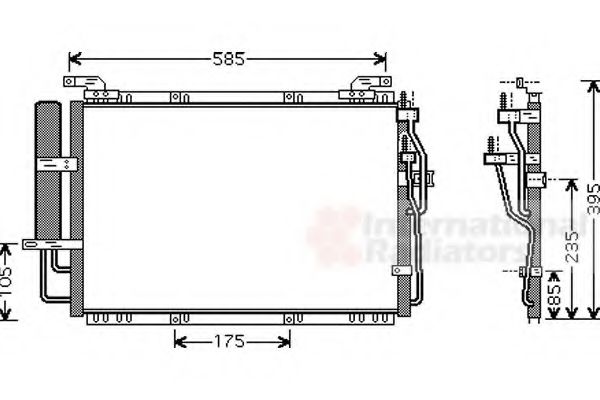 Радиатор кондиционера VAN WEZEL 82005091