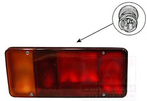 Задний фонарь VAN WEZEL 2813925