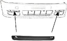 Накладка бампера VAG 6N0853665A01C