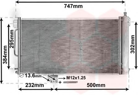 Радиатор кондиционера VAN WEZEL 30005200