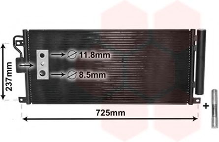 Радиатор кондиционера VAN WEZEL 37005638