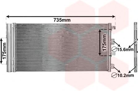 Радиатор кондиционера VAN WEZEL 15005004