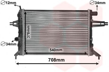 Радиатор охлаждения двигателя VAN WEZEL 37002272