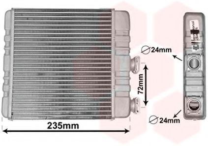 Радиатор печки VAN WEZEL 37006321