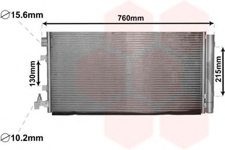 Радиатор кондиционера VAN WEZEL 43005449