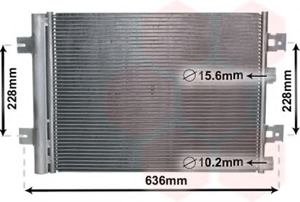 Радиатор кондиционера VAN WEZEL 43005467